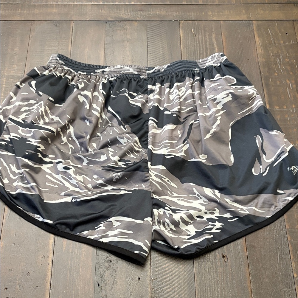 Men's Black & Gray Camo Athletic Shorts Savage Tacticians